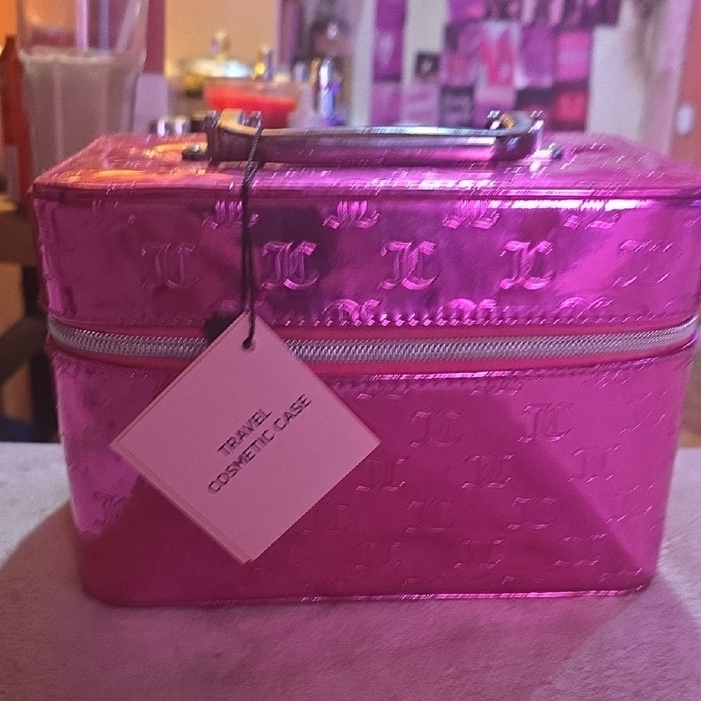 Juicy Couture Metallic Pink Cosmetic Case